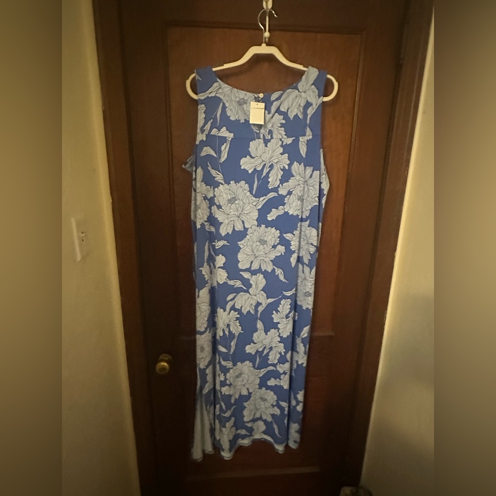 J. Jill Blue Floral Maxi Dress - Picture 3 of 5